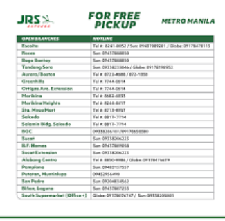 JRS Express Contact Number